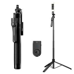 2.15 Meters Super Long Selfie Stick Tripod Phone for Vlog/selfie/video K29 360 Degree All-in-one Retractable Aluminum 446 Gram