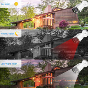 Kit de Sistema de Cámara <span class=keywords><strong>IP</strong></span> POE de 5MP con Visión Nocturna, Sensor CMOS, Resistente al Agua para Exteriores, Seguridad para el Hogar, Uso en Interiores/Exteriores - Product Image 2