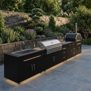 Cucina Esterna Modulare OEM/ODM in Acciaio Inox 304 con Finitura Metallica Antibatterica e Griglia per Giardino - Product Image 2