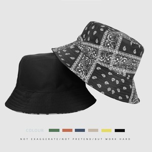 <span class=keywords><strong>Sombrero</strong></span> de Panamá con estampado de flores de anacardo retro, <span class=keywords><strong>sombrero</strong></span> de lavabo plegable de moda callejera, <span class=keywords><strong>sombrero</strong></span> de sol Bob con personalidad de doble cara - Product Image 5