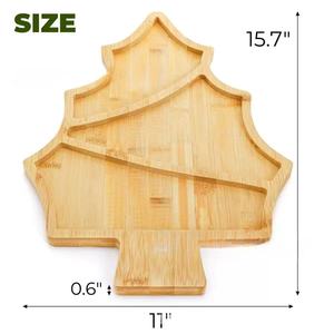 Tabla de cortar de madera con forma de árbol de Navidad, bandeja para servir, plato para queso, plato para delicatessen, para fiestas - Product Image 2
