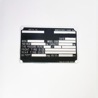 Plaque signalétique vierge en aluminium et métal de style Art déco pour chariot élévateur avec logo numéroté imprimé