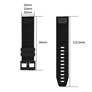 Bracelets TPU respirants à libération rapide 20/22/26 mm pour <span class=keywords><strong>Garmin</strong></span> <span class=keywords><strong>Fenix</strong></span> 7 7S 7X 6S 6 6X <span class=keywords><strong>5S</strong></span> 5 avec grain de cuir ou bracelet de montre <span class=keywords><strong>Garmin</strong></span> - Product Image 3