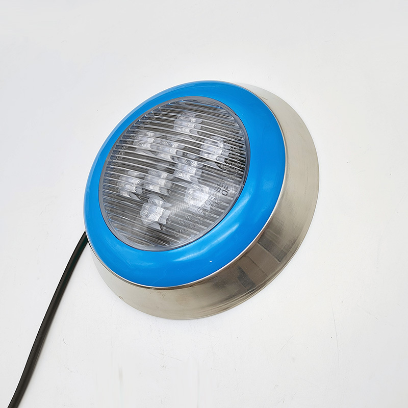 IP68 Waterproof Wall-Mounted 12V LED Stainless Steel Swimming Pool Light Blue High Brightness Color-Changing Underwater Lighting