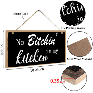 Panneau de peinture en bois rustique suspendu de pays américain, panneaux d'avertissement pour la maison, mur, chambre, décoration d'entrée - Product Image 6