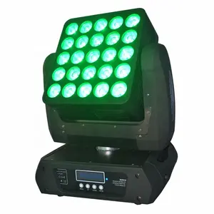 عالية الجودة 5x5 لوحة LED اضواء المصفوفات 25x10W RGBW 4in1 تتحرك رئيس ضوء ل dj ديسكو