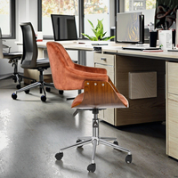 Chaise de bureau de luxe à dossier haut hauteur réglable appui-tête conception pivotante ergonomique moderne matériau en bois pour bureau d'ordinateur de travail