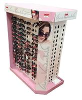 Présentoir rotatif à 360° personnalisé pour lunettes de soleil avec motif Tie-Dye pour magasin d'optique, présentoir de sol pour lunettes de soleil