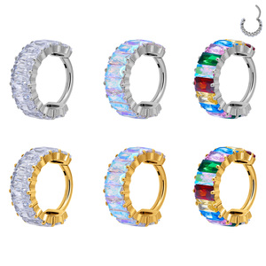 Anillos <span class=keywords><strong>de</strong></span> Nariz <span class=keywords><strong>de</strong></span> Titanio y Zirconia ASTM F136 al por Mayor, Aros para Septum, Pendientes Huggie, <span class=keywords><strong>Piercing</strong></span> para Lóbulo Superior, Joyería <span class=keywords><strong>de</strong></span> Moda para el Cuerpo - Product Image 1