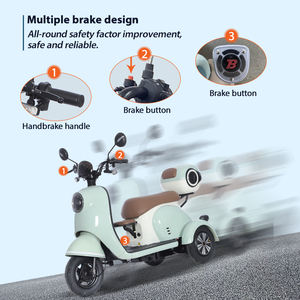 Vente en gros de tricycle électrique à 3 roues personnalisé de haute qualité tricycle de cyclomoteur tricycle de fret électrique portable pour adultes - Product Image 6