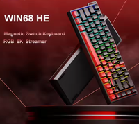 Teclado WIN68 WIN60 HE PRO Max Serie 8K con Teclas RGB de Contorno, Interruptores Magnéticos Intercambiables en Caliente