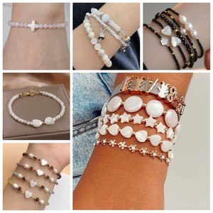 Hạt Vỏ Cây Lau Nhà Ngọc Trai Màu Trắng Tự Nhiên Vòng Trăng Sao Hạt Rời Trái Tim Để Làm Trang Sức Nguyên Liệu Tự Làm Vòng Tay Vòng Cổ - Product Image 6