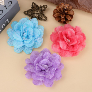 Yupu Pleated Lace Camellia <b>Flowers</b> Durable Trimming For Hair Accessories Clothing Decorative Craft DIY - Product Image 2