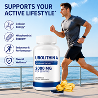 Urolithin A en gélules molles OEM 2000 mg – Soutient la fonction mitochondriale, l'énergie cellulaire et l'endurance – Complément alimentaire sans OGM – 120 gélules