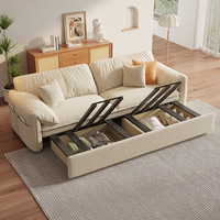 Sofá Cama Extensible Plegable Multifuncional Moderno para Sala de Estar Individual/Doble Personalizable en Color