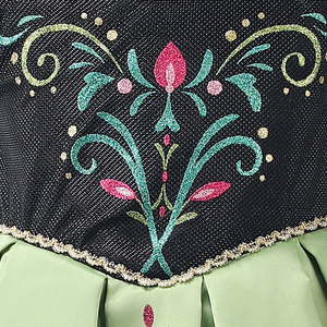 Vestito da Principessa Anna in Cotone per Bambine - <span class=keywords><strong>Costume</strong></span> per Feste <span class=keywords><strong>di</strong></span> Natale, Compleanno e Halloween - Product Image 4