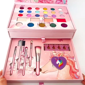 Kit de maquillage et de bijoux pour jeu d'imitation, perles DIY, jouets de princesse, cosmétiques lavables, miroir, ensemble de maquillage pour filles - Product Image 2