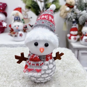 Venta al por mayor de adornos de Navidad Mini muñeco de nieve figuritas y muñeco de nieve gordito establece adornos de espuma para el cuerpo - Product Image 6