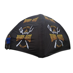 Tenda gonfiabile per campeggio con pompa a mano facile da installare impermeabile antivento 4 stagioni Oxford cabina tenda con camino a rete finestra - Product Image 6