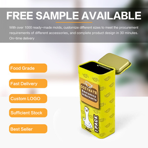 <span class=keywords><strong>JYB</strong></span> OEM y ODM mini lata de caramelo de menta rectangular tapa con bisagras caja de lata portátil de hojalata con impresión personalizada - Product Image 3