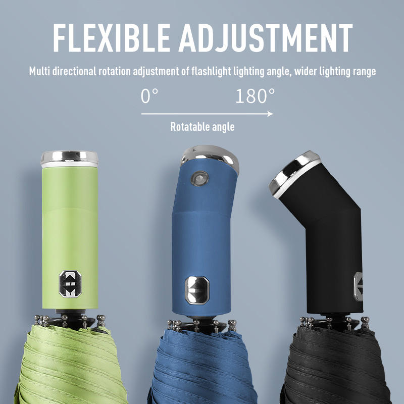 Automatic Reverse Umbrella with LED Flashlight - Image 4