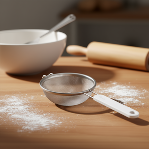 MetalTex Kitchen Sieve Stainless Steel 10cm Fine Mesh <b>Strainer</b> For Baking And Cooking - Product Image 3