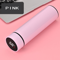 Termo Inteligente Digital de 500 ml con Pantalla LED de Temperatura, Botella de Agua de Acero Inoxidable, Termo Aislado al Vacío