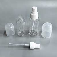 Forme de capsule cosmétique 30ml 40ml 50ml 60ml 70ml 80ml 100ml bouteille de pulvérisateur de brume fine en plastique bouteille de pompe à crème bouteille à bouchon rond