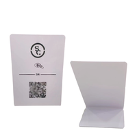 Soporte de PVC Acrílico Personalizado con Código QR Programable para Número de Mesa, NFC de 13.56Mhz para Revisión de Menús