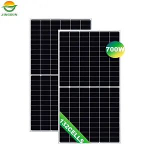 25 년 보증 Monocrystalline 132 셀 650w 670w 700w Pv 태양 전지 패널