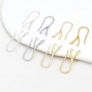 Ganchos para pendientes en forma de U, chapados en cobre, oro de 18k y plata, para la fabricación de pendientes, componentes para joyería. - Product Image 4