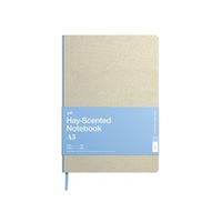 Carnet de notes personnalisable et recyclable avec couverture en papier parfumé à l'herbe et dos nu, format pochette
