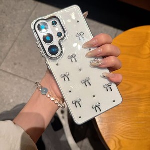 Funda Magnética Transparente con Lazo Plateado de Lujo para Samsung <span class=keywords><strong>Galaxy</strong></span> S26 S25 S23 Ultra S24 Plus A57 A56 A27 A37 A26 A17 A26 A07 - Product Image 3