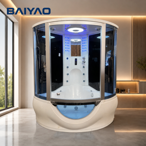Nueva ducha moderna con luz LED enmarcada en negro, <span class=keywords><strong>cabina</strong></span> <span class=keywords><strong>de</strong></span> <span class=keywords><strong>vapor</strong></span>, cuadrante acrílico, uso en Hotel, hidromasaje, ducha <span class=keywords><strong>de</strong></span> bañera - Product Image 3