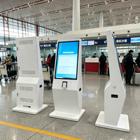 Kiosque de gestion de file d'attente en libre-service BENSHI, écran tactile capacitif LCD 43 pouces, affichage numérique sur pied pour intérieur, compatible Windows.