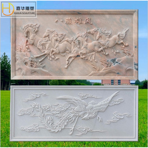Relieve de Pared de Piedra Jiahua, Tallado con Figuras Antiguas de Estilo Chino, Arte Mural para Exteriores - Product Image 4