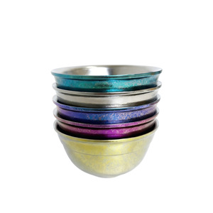 Pure Titanium Rice Bowl Double Layer Anti Scalding Household Outdoor Childrens Bowl Extra Thick Tableware - Product Image 2