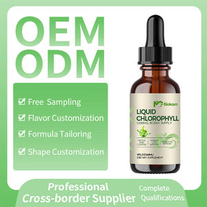Biokom <span class=keywords><strong>Factory</strong></span> Supply OEM Halal Vegetariano Clorofila Gotas Suplemento Suporte Saúde Intestinal Digestão Clorofila Gotas - Product Image 2
