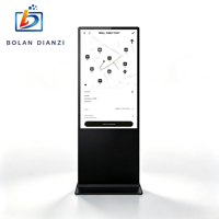 Affichage numérique vertical tactile capacitif sur pied, écran partagé personnalisé, 32 pouces, pour l'information des centres commerciaux