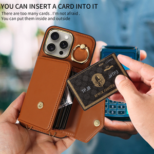 New da điện thoại di động trường hợp & túi với 2 dây đeo bảo vệ Wallet trường hợp bìa Kick đứng với khe cắm thẻ ngân hàng - Product Image 6