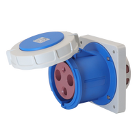 Prise Électrique Industrielle Étanche HFE 125A 3-5 Broches Standard IP44/IP67 avec Mise à la Terre et 5 Sorties en Laiton et Nylon