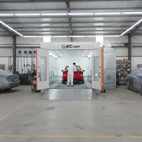 Cabine de peinture automobile professionnelle avec éclairage LED et fonction de séchage |   Chambre de peinture monophasée pour meubles de cabine