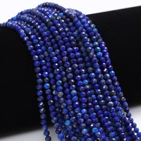 Perles facettées de 3 mm en pierres précieuses naturelles authentiques, plus de 100 choix de pierres taillées, quartz, améthyste, rubis, lapis-lazuli, pour la fabrication de bijoux