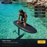 Planche de surf hydrofoil en fibre de carbone 106cm 16.7L Légère, pont rigide, fuselage, montage, aile, foil, OEM, ODM, vente en gros