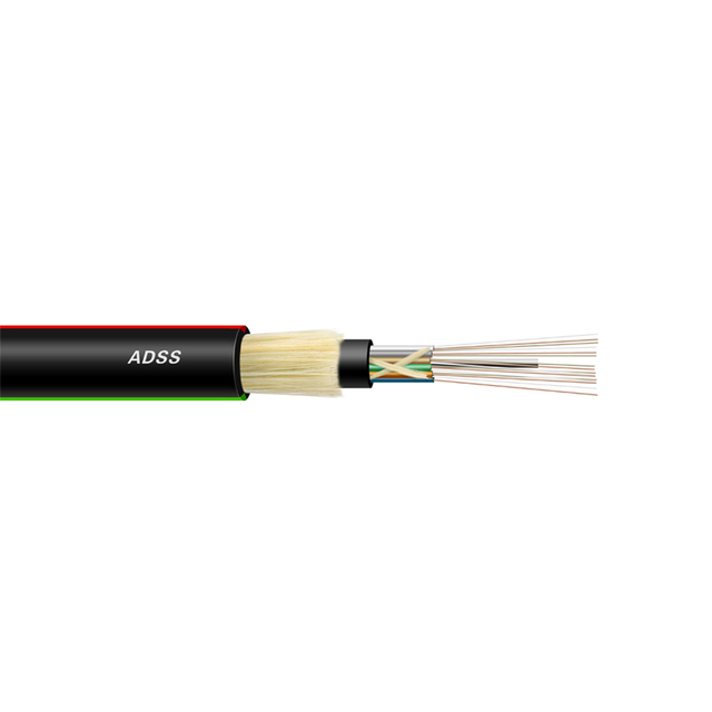 Outdoor Aerial Fiber Optic Cable ADSS Span 100m 200m 300m Single Mode Optical Fiber Cable
