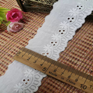 Dentelle en coton brodée ajourée de 5 à 8 cm pour jupes, vêtements pour filles, enfants et femmes, garnitures en dentelle - Product Image 2