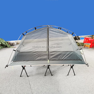 Sac à dos portable <span class=keywords><strong>de</strong></span> luxe simple 1 personne en plein air <span class=keywords><strong>lit</strong></span> pliant imperméable beige camping <span class=keywords><strong>lit</strong></span> tente - Product Image 4