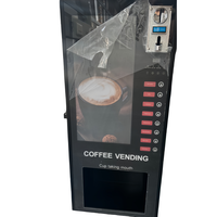 Distributeur automatique de boissons chaudes instantanées, avec bouton tactile, paiement par pièces et distributeur de gobelets automatique