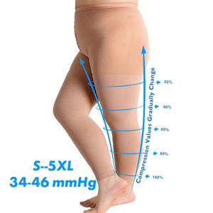 Collants <span class=keywords><strong>de</strong></span> compression gradués personnalisés sans pied <span class=keywords><strong>de</strong></span> <span class=keywords><strong>classe</strong></span> <span class=keywords><strong>3</strong></span> 34-46 mmHg pour varices et collants postopératoires - Product Image 1