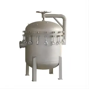 SS304 Horizontal Stainless Steel Filter Housing SWRO RO Plant Water Treatment Flange